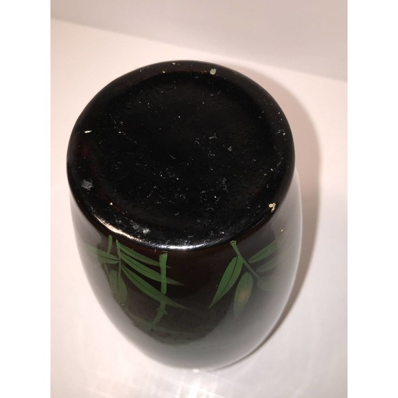 YellowWare Vase Bird , possibly Japanese , wonderful color and design. - Picture 10 of 12